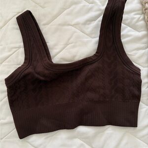 JoyLab Chocolate Seamless Scoop Bralette & Leggings SET